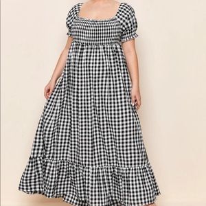 PLUS SIZE SHEIN GINGHAM DRESS NWT